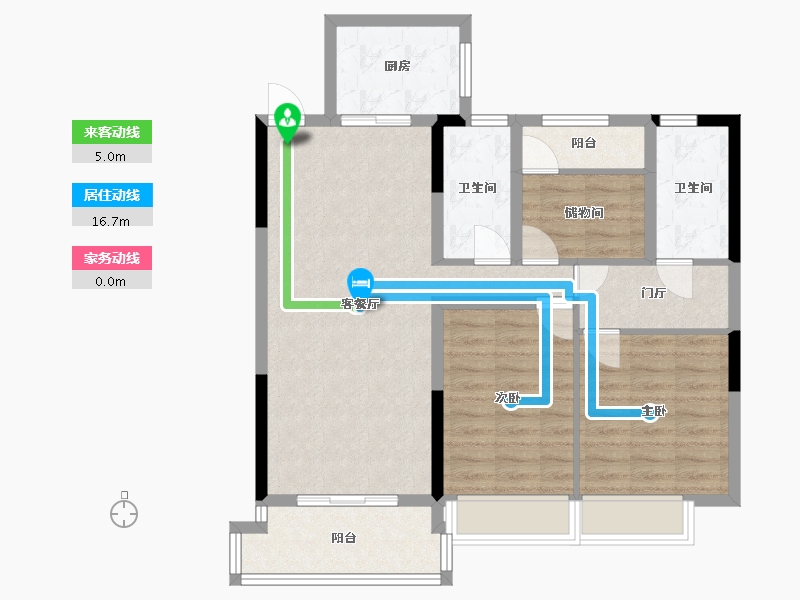 浙江省-嘉兴市-中南泷悦府-86.22-户型库-动静线