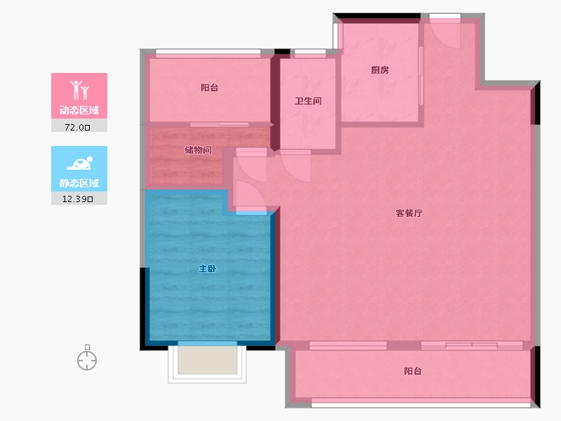 甘肃省-兰州市-兰州绿地-75.85-户型库-动静分区