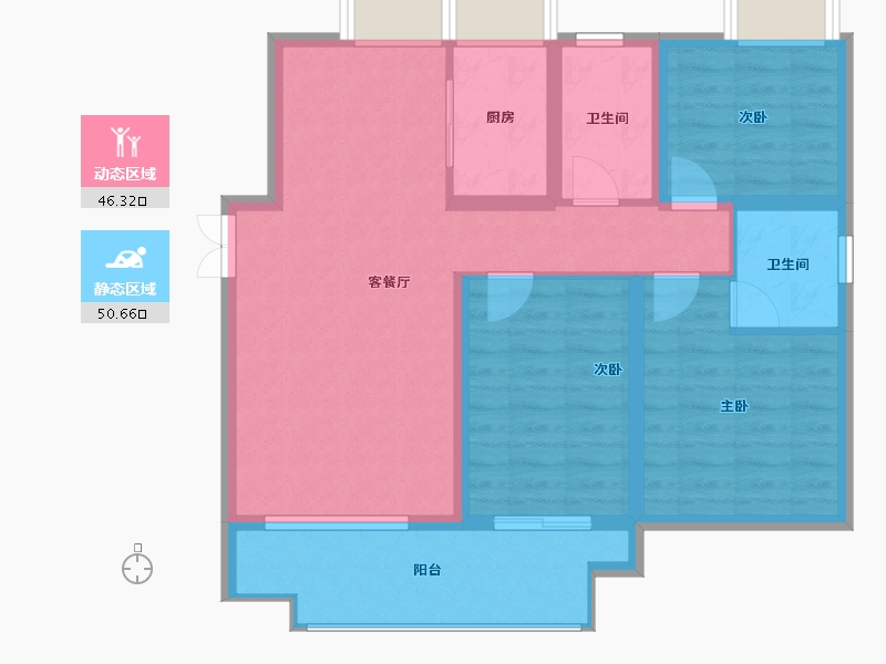 江西省-赣州市-世纪花城-86.99-户型库-动静分区