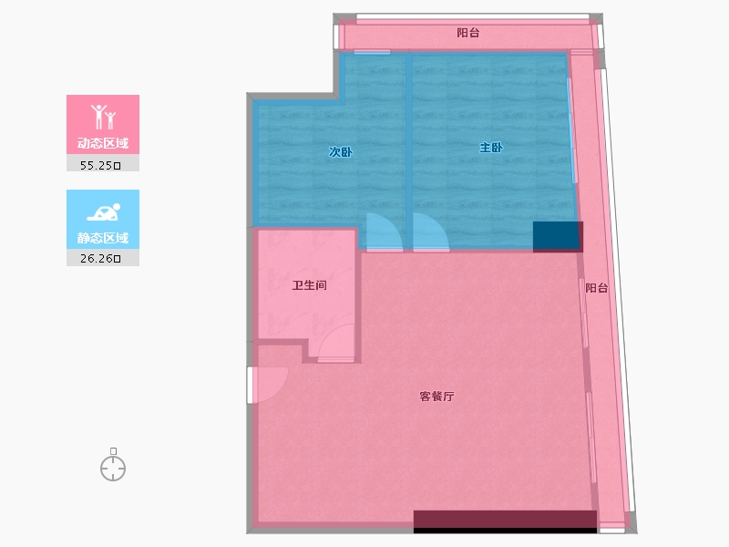 北京-北京市-沿海赛洛城-73.03-户型库-动静分区