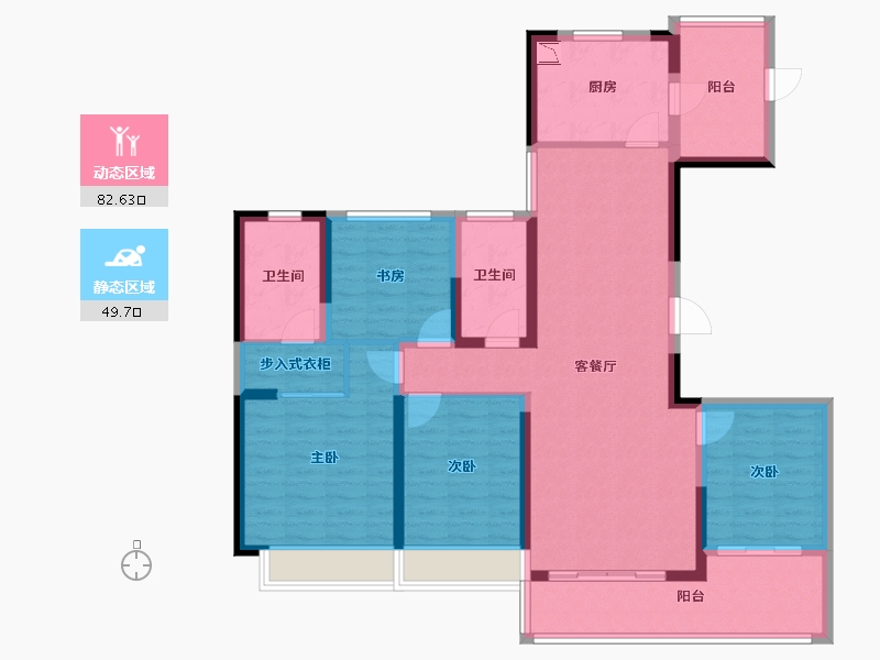 浙江省-杭州市-所前镇-117.91-户型库-动静分区