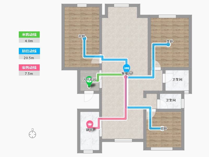 山东省-淄博市-东岳国际-94.69-户型库-动静线