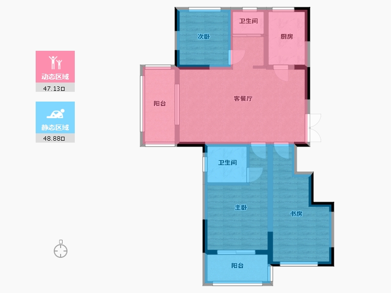 山东省-威海市-乳山学府家园二期-85.00-户型库-动静分区