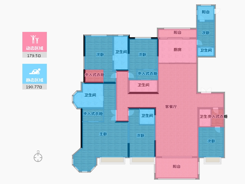 辽宁省-沈阳市-星河湾-338.08-户型库-动静分区