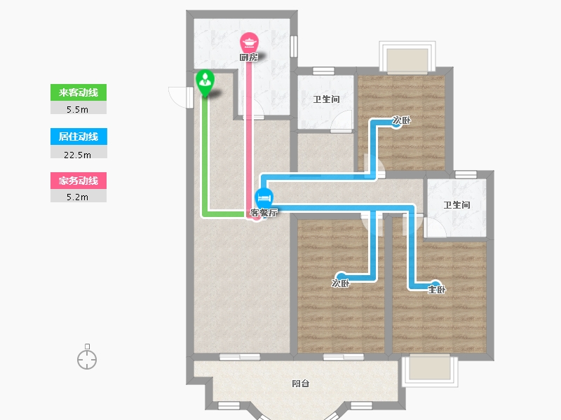 江苏省-盐城市-紫金壹号-90.00-户型库-动静线