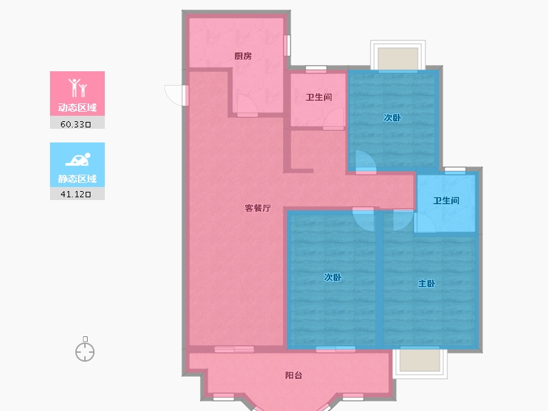 江苏省-盐城市-紫金壹号-90.00-户型库-动静分区