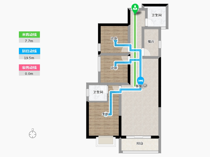 陕西省-西安市-睿名居-78.44-户型库-动静线