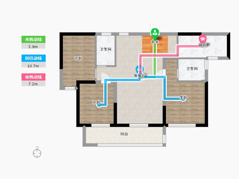 广东省-深圳市-碧桂园江悦湾-85.43-户型库-动静线