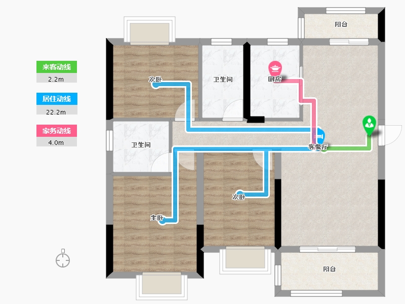 湖北省-荆门市-东方美地-87.77-户型库-动静线