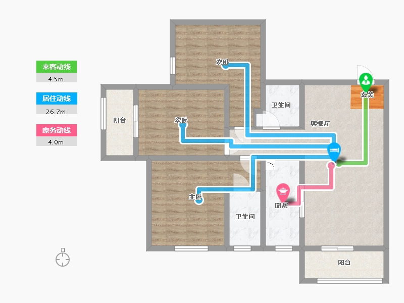 陕西省-宝鸡市-盛世华庄-96.09-户型库-动静线