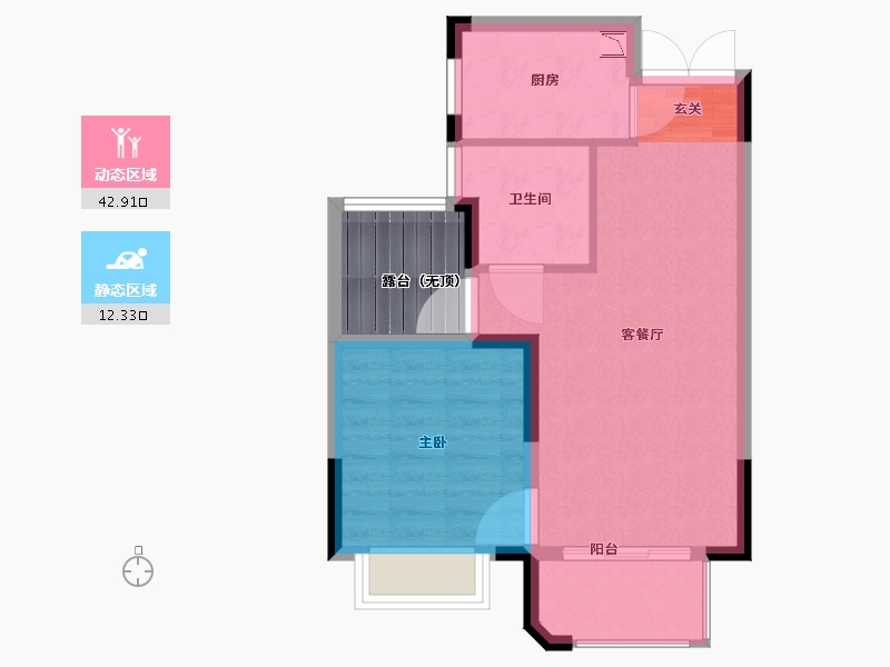 山东省-烟台市-金浦御龙湾-54.40-户型库-动静分区