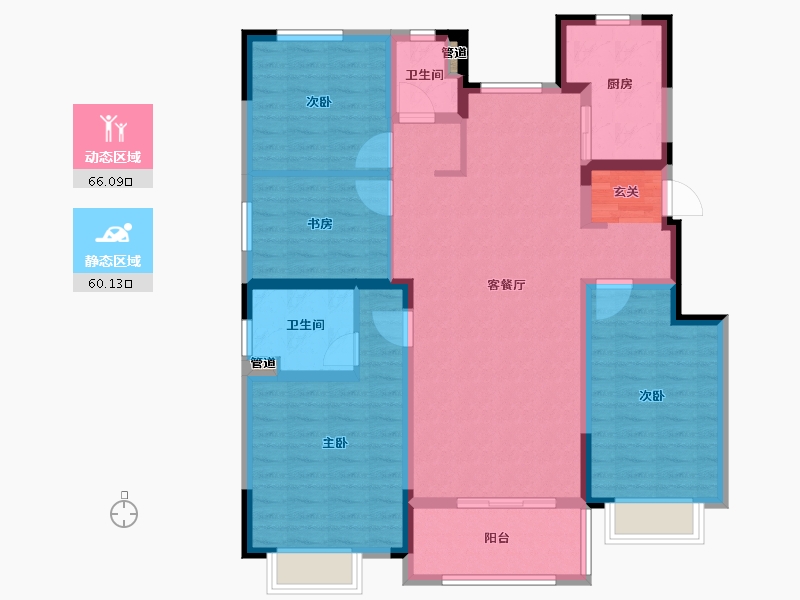 江苏省-南京市-中交锦�m荟-113.19-户型库-动静分区