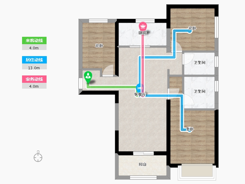 河南省-郑州市-万科民安云城-70.00-户型库-动静线