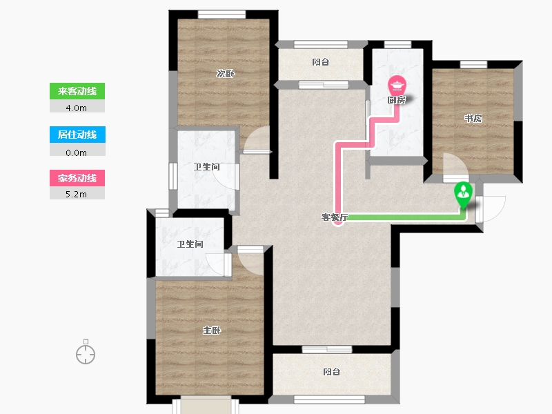 陕西省-西安市-大华锦绣前城-82.46-户型库-动静线