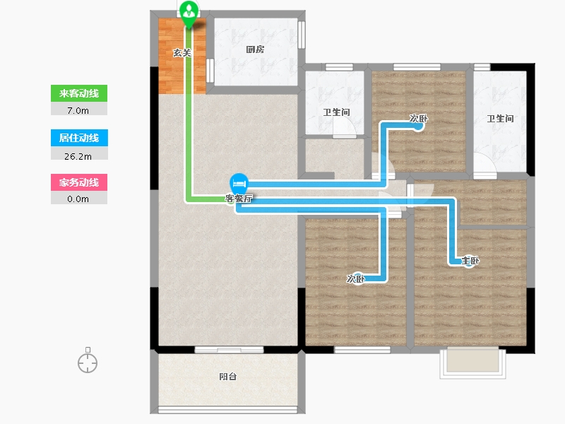 河南省-鹤壁市-中正上园-120.39-户型库-动静线