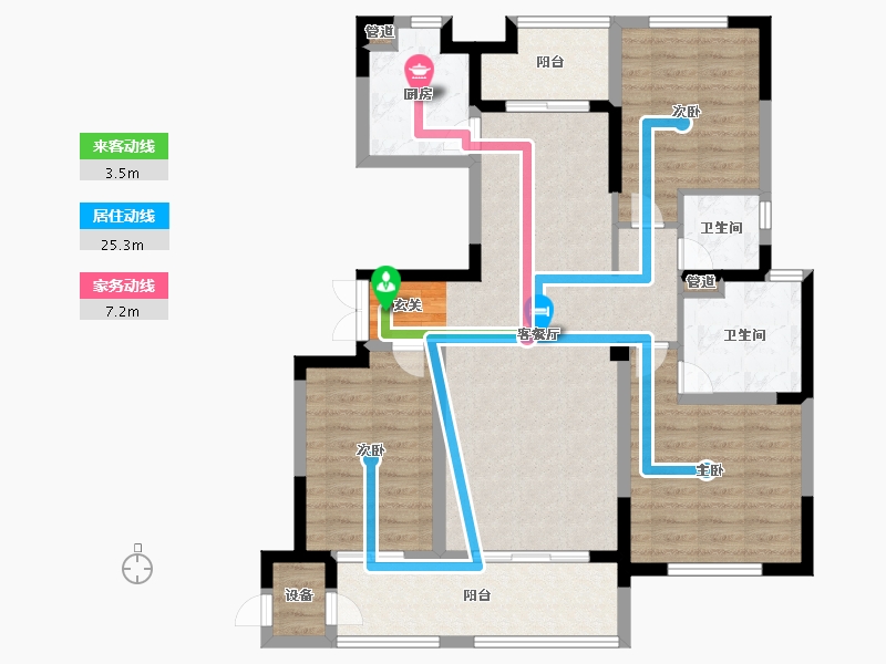 山东省-烟台市-高科荣境-98.99-户型库-动静线