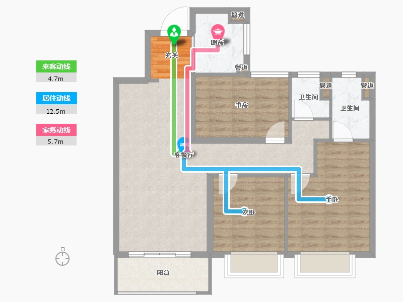 江苏省-南京市-佳兆业悦峰府-84.33-户型库-动静线