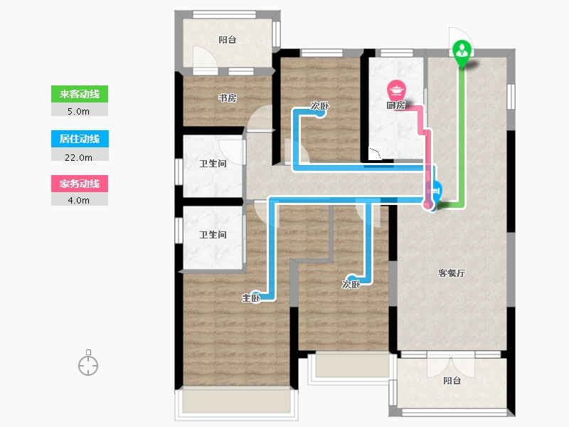 陕西省-西安市-世园林语-98.58-户型库-动静线