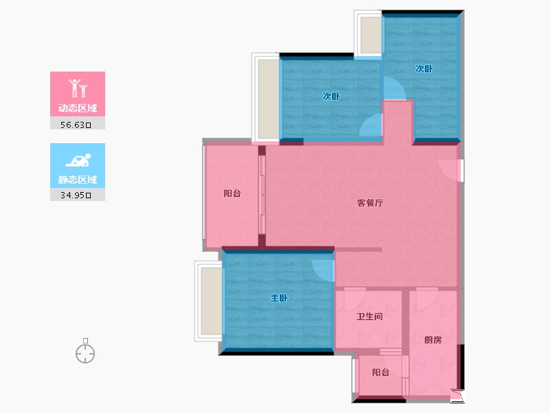 广东省-东莞市-望牛墩-82.07-户型库-动静分区