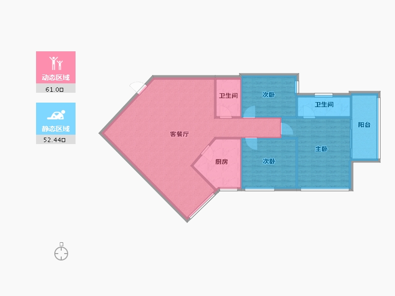 陕西省-咸阳市-大秦御港城-104.41-户型库-动静分区