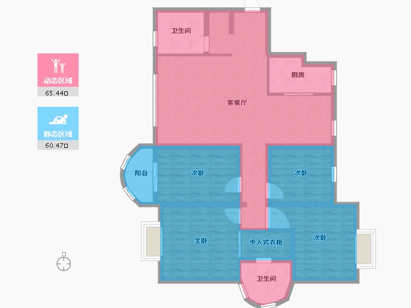 河北省-石家庄市-心海假日-112.43-户型库-动静分区