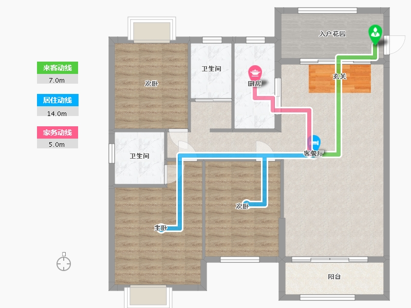 湖北省-襄阳市-和信北郡-109.38-户型库-动静线