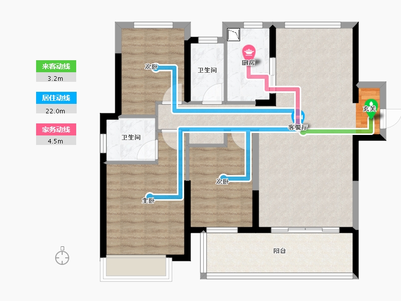 福建省-漳州市-中海上湾-88.75-户型库-动静线