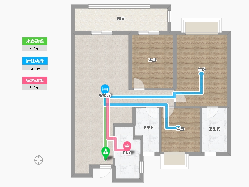 湖北省-宜昌市-保利时代-86.00-户型库-动静线