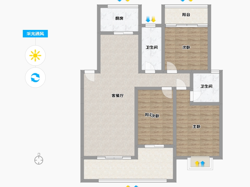 湖南省-怀化市-金御华府-112.92-户型库-采光通风