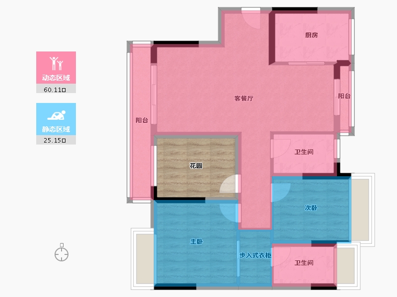 广东省-江门市-怡福朗荟-83.52-户型库-动静分区