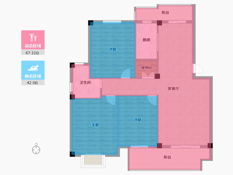 安徽省-宣城市-绿宝嘉园-100.00-户型库-动静分区