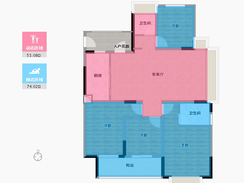 浙江省-杭州市-衢州中梁壹号院天麓平墅-120.01-户型库-动静分区