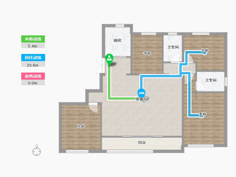 浙江省-杭州市-中旅名门府-113.17-户型库-动静线