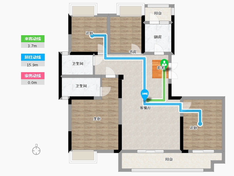 四川省-成都市-金沙城・云津观棠-112.36-户型库-动静线