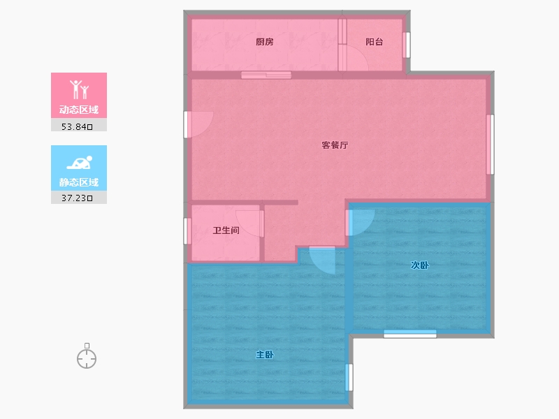 陕西省-西安市-凯丰学府-82.38-户型库-动静分区