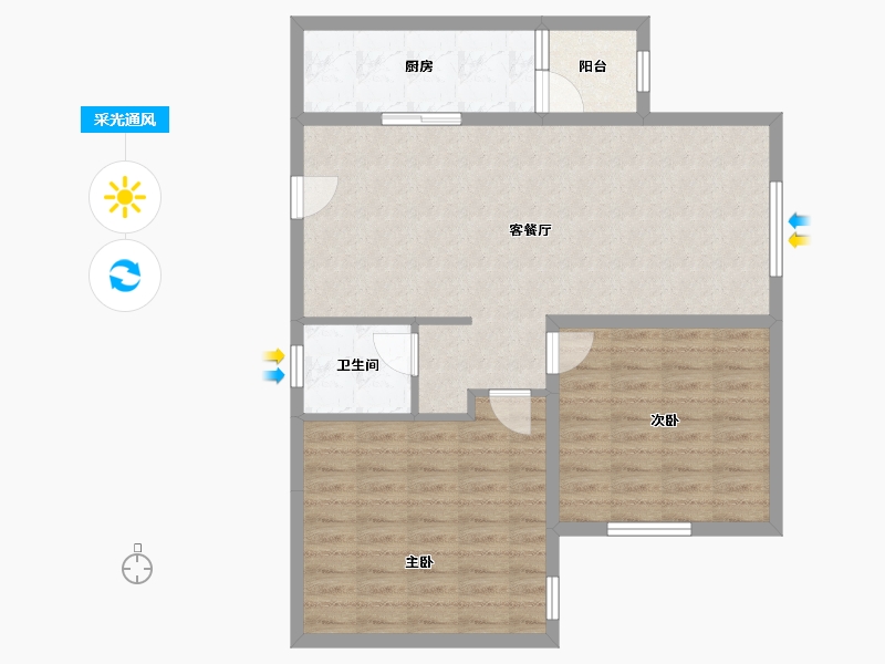 陕西省-西安市-凯丰学府-82.38-户型库-采光通风