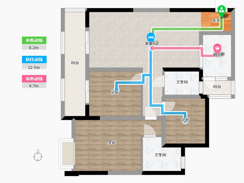 四川省-成都市-城投美庐-93.86-户型库-动静线