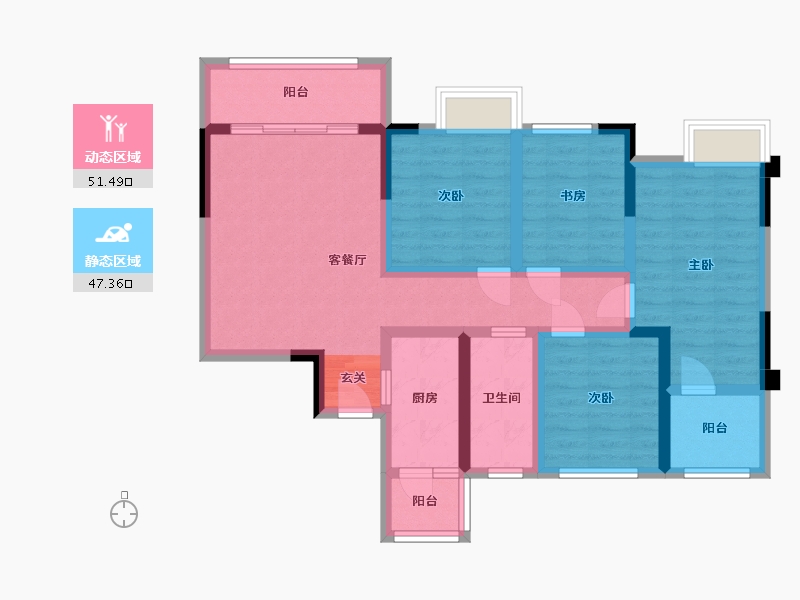 四川省-成都市-空港云尚-86.02-户型库-动静分区