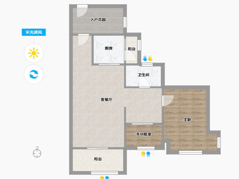 广东省-中山市-中澳春城-70.77-户型库-采光通风