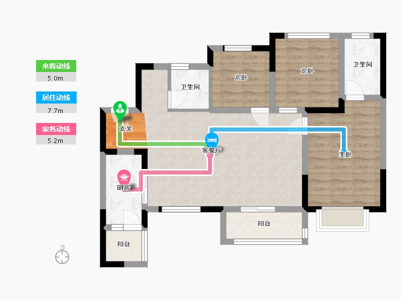 四川省-成都市-融创�Z凌溪-79.91-户型库-动静线