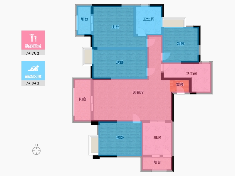 四川省-成都市-成金金语湾-132.01-户型库-动静分区