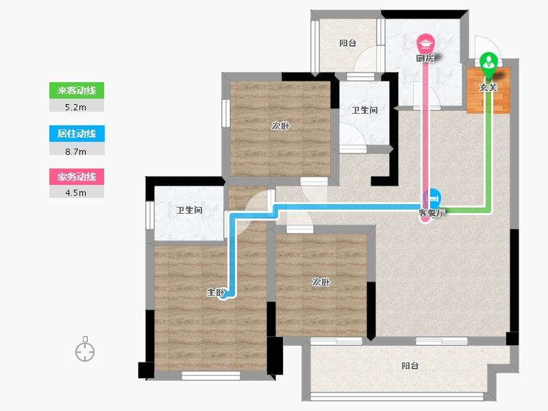 四川省-成都市-凤凰1号栖云湖-82.62-户型库-动静线