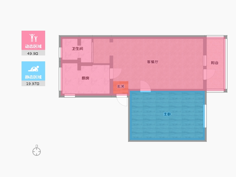 江苏省-泰州市-东进小区-62.00-户型库-动静分区