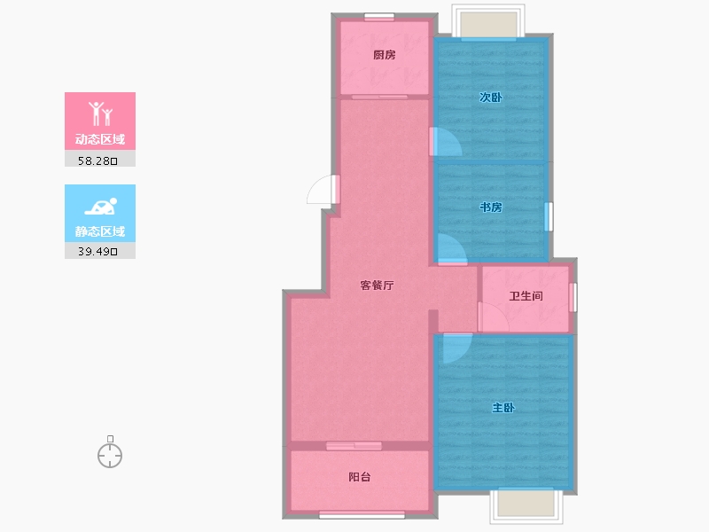 安徽省-黄山市-yangguanglvzhou-88.00-户型库-动静分区