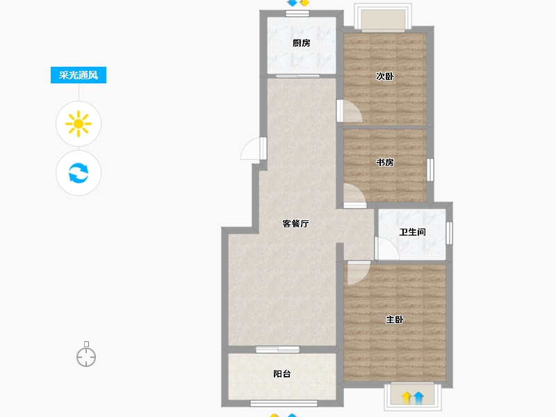 安徽省-黄山市-yangguanglvzhou-88.00-户型库-采光通风