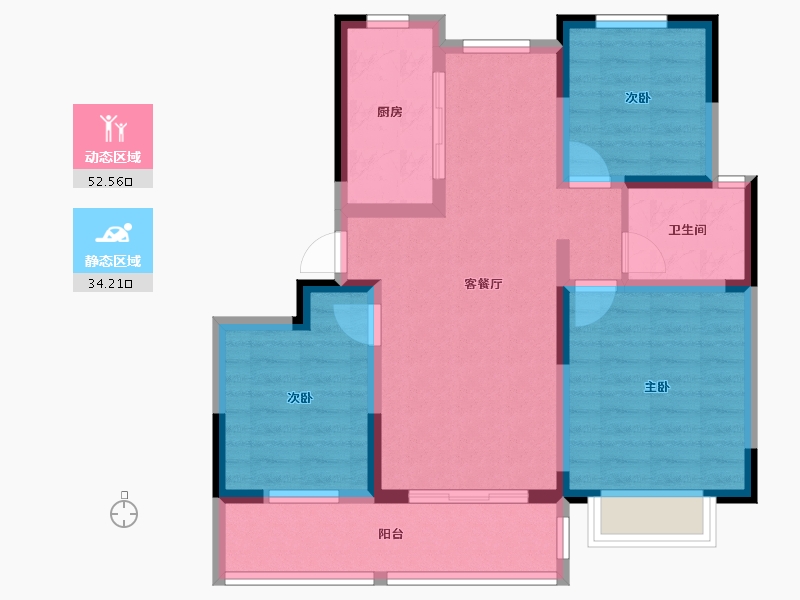 山东省-济宁市-1-76.46-户型库-动静分区