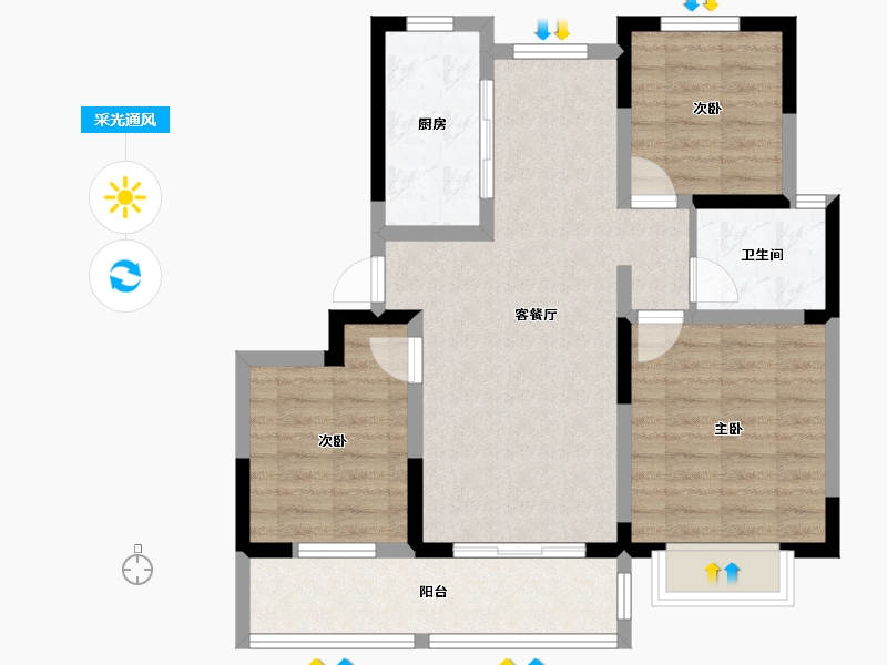 山东省-济宁市-1-76.46-户型库-采光通风