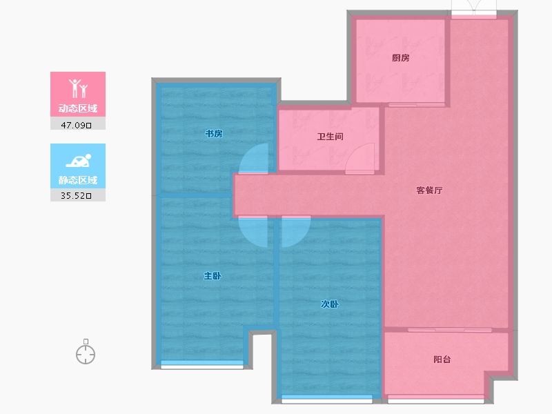 安徽省-合肥市-云峰花园-75.13-户型库-动静分区