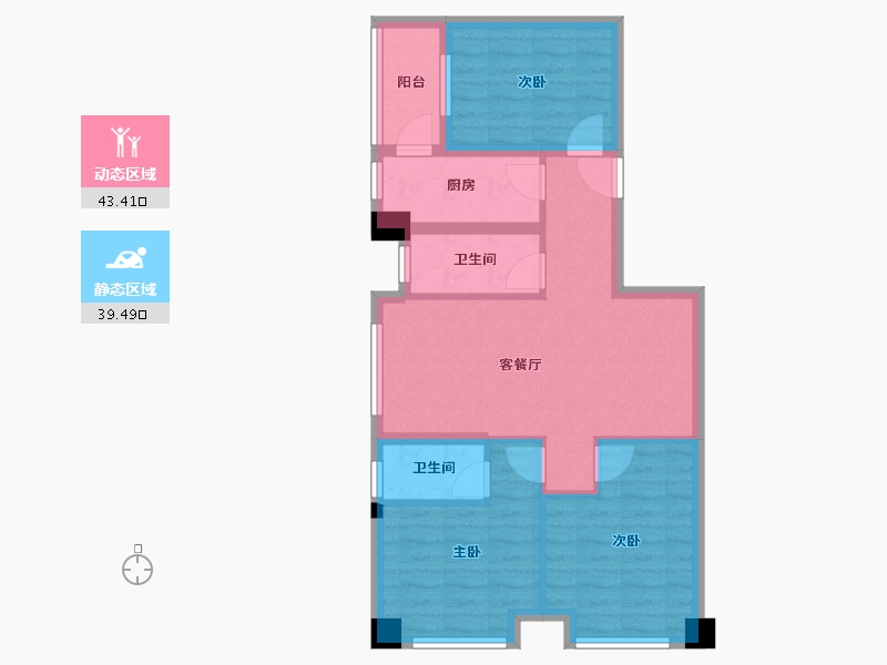 四川省-成都市-雄飞生活广场-73.13-户型库-动静分区