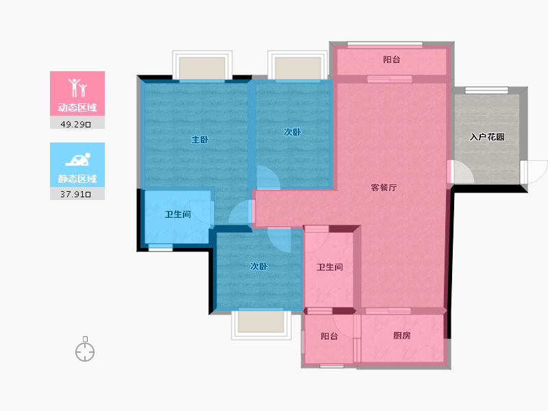 广西壮族自治区-北海市-中垠悦城-84.01-户型库-动静分区